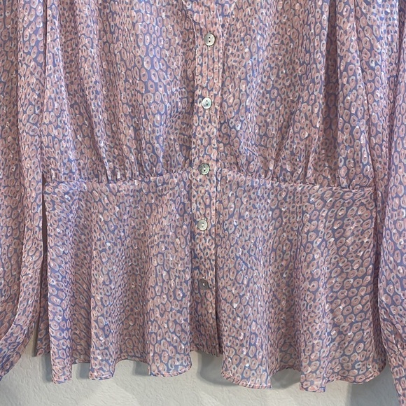 Sincerely Ours Women Peplum Top Small Pink Babydoll Girlhoodcore Cottagecore - Picture 7 of 16